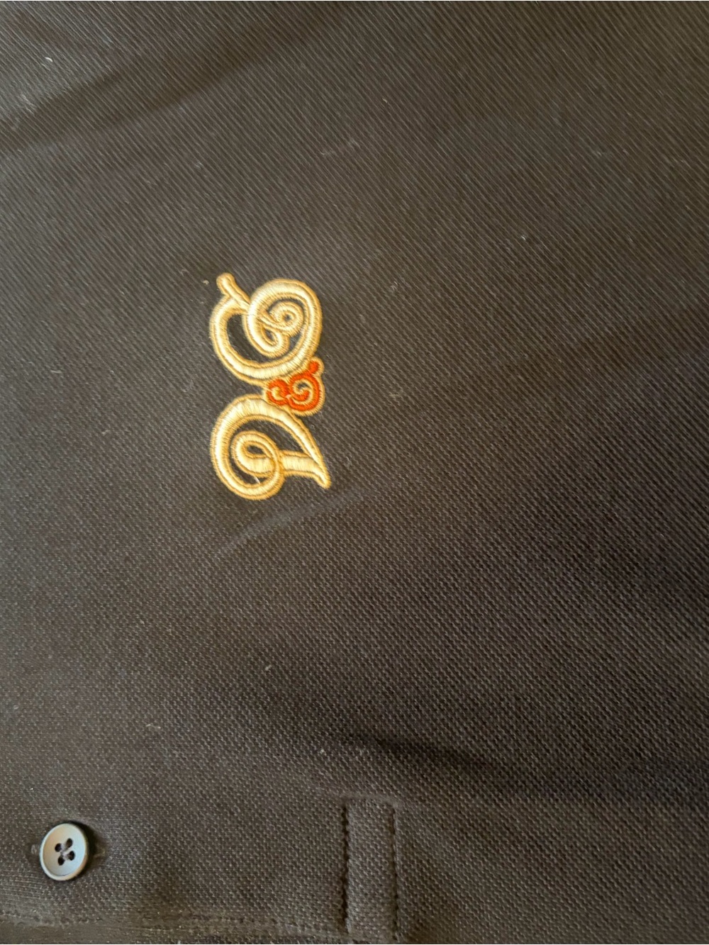 Men's Black Dolce & Gabbana Shirt with Gold Embroidered Detail